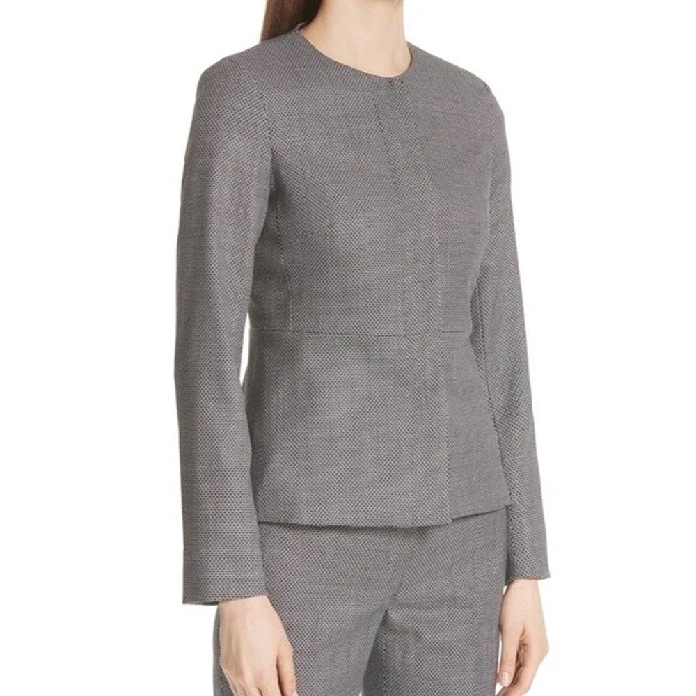 MaxMara - Giochi Basketweave Jacquard Blazer Jacket - Black and White